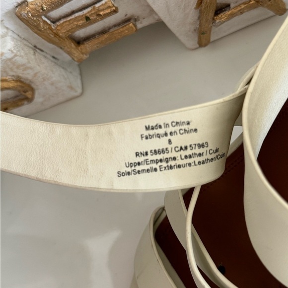 Nordstrom Strappy Leather Sandals with Wood Stack Heel - Size 8 - Picture 6 of 10